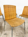 Parquet Weave + Chrome Dining Chairs (x6), IKEA - Rehaus