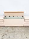 Peach Laminate Headboard + Nightstands - Rehaus