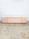 Peach Laminate Headboard + Nightstands - Rehaus