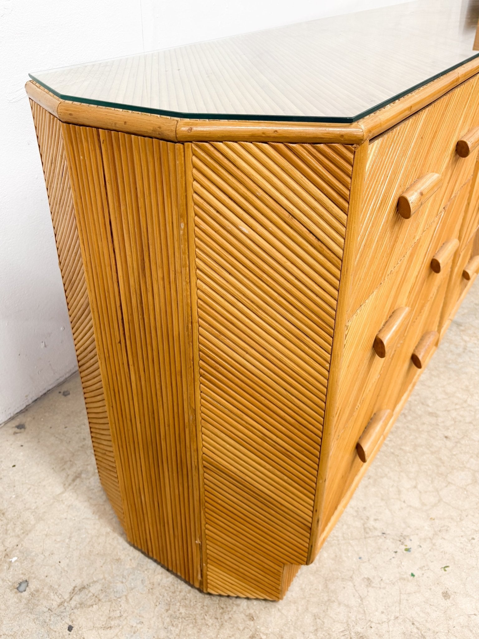 Pencil Reed Angular Lowboy Dresser - Rehaus