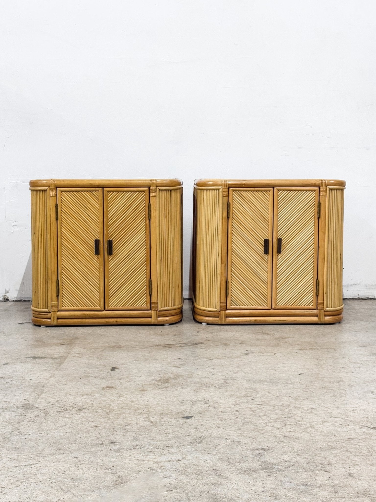 Pencil Reed Curved Nightstands - Rehaus