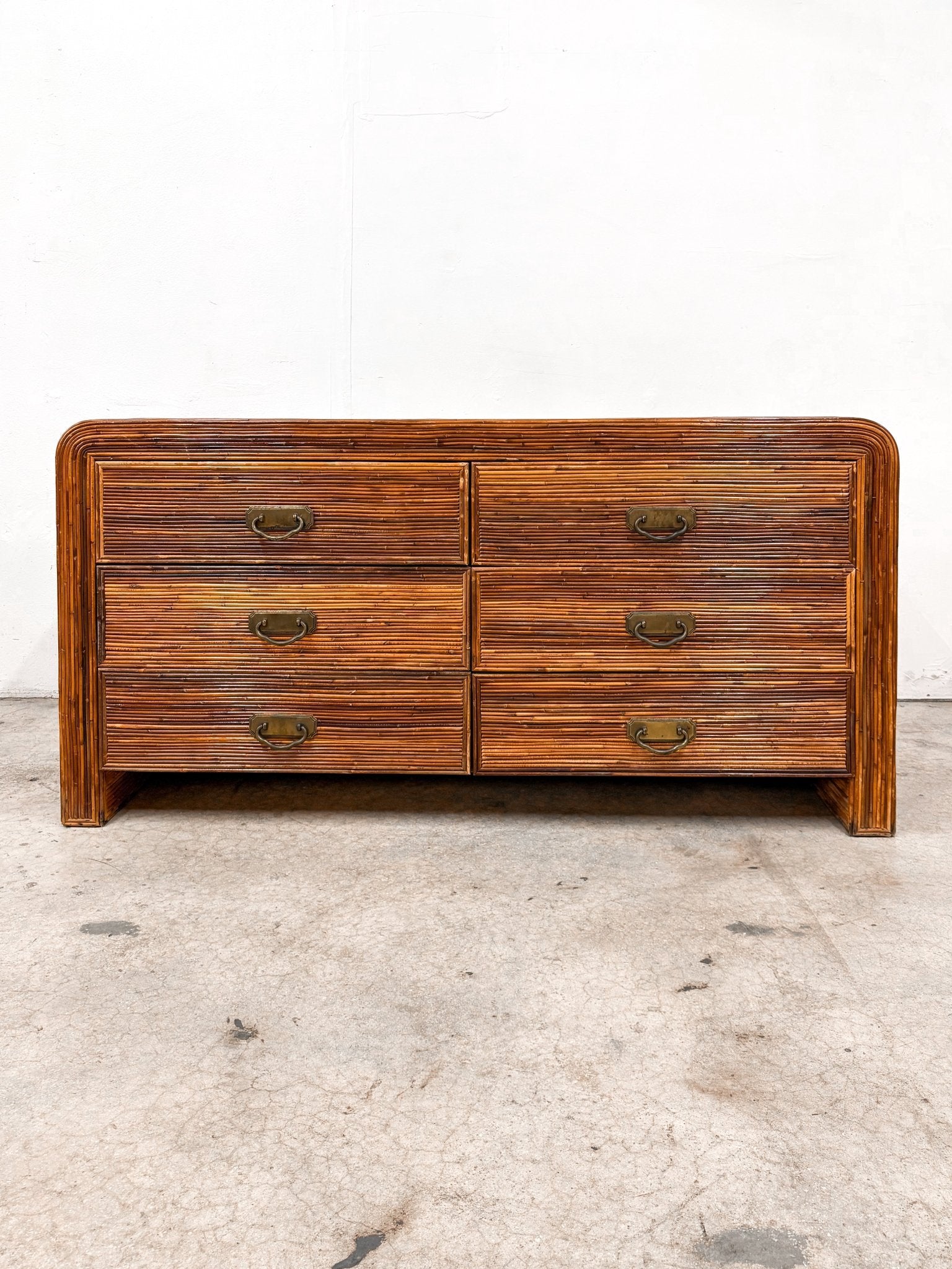 Pencil Reed Waterfall Lowboy Dresser - Rehaus
