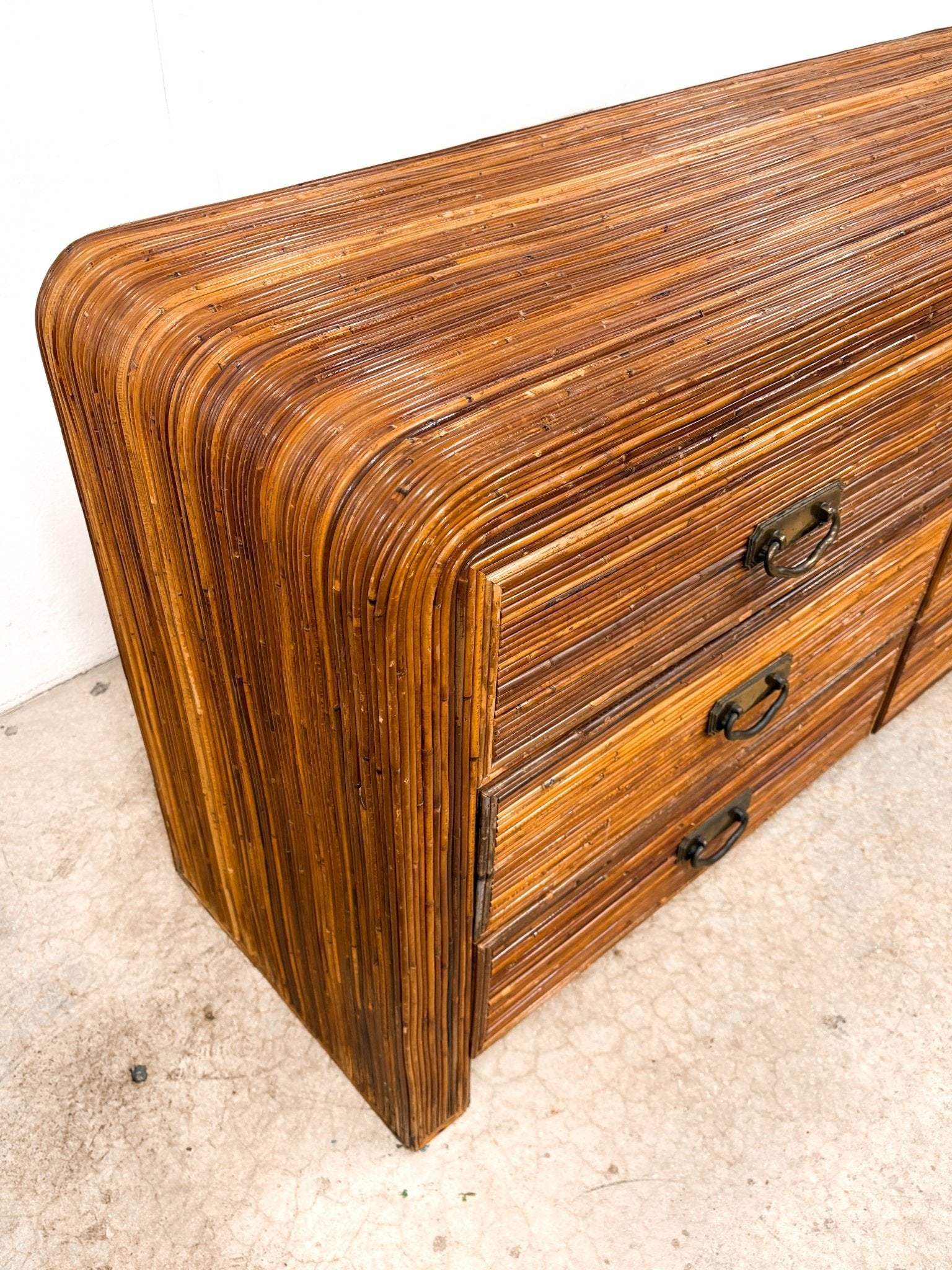 Pencil Reed Waterfall Lowboy Dresser - Rehaus