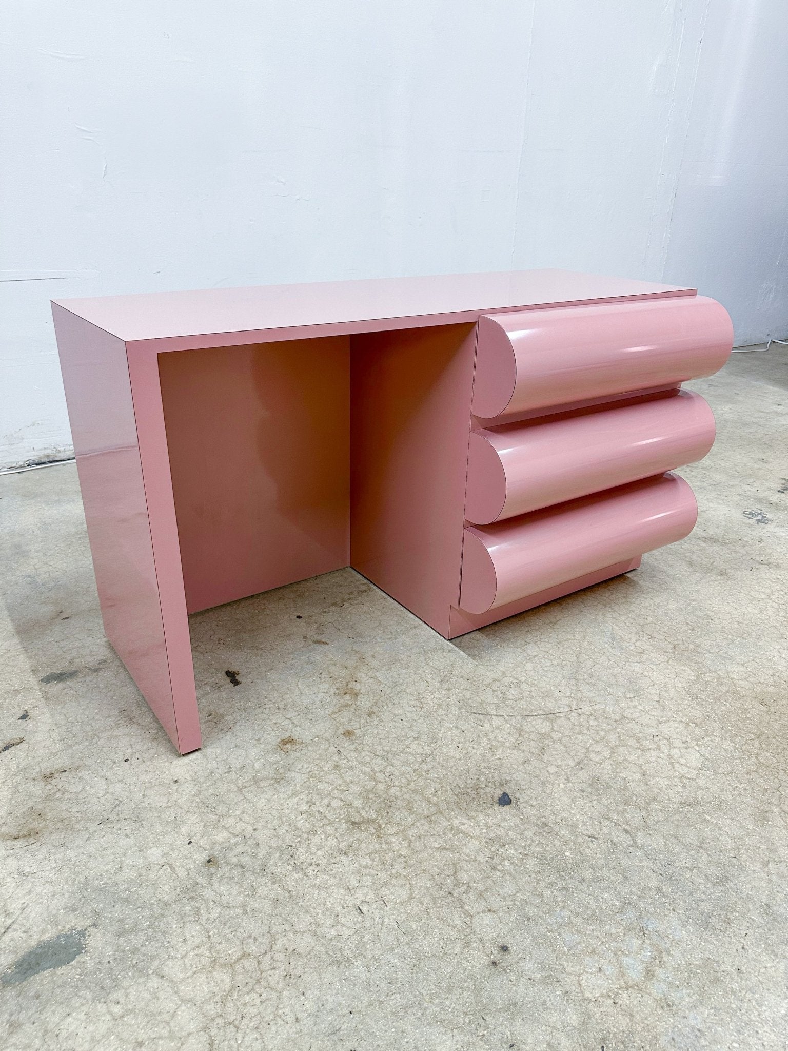 Pink Laminate Bullnose Desk - Rehaus