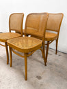 Polish Bentwood + Cane Dining Set, Hoffman (x4) - Rehaus