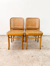 Polish Bentwood + Cane Dining Set, Hoffman (x4) - Rehaus