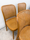 Polish Bentwood + Cane Dining Set, Hoffman (x4) - Rehaus