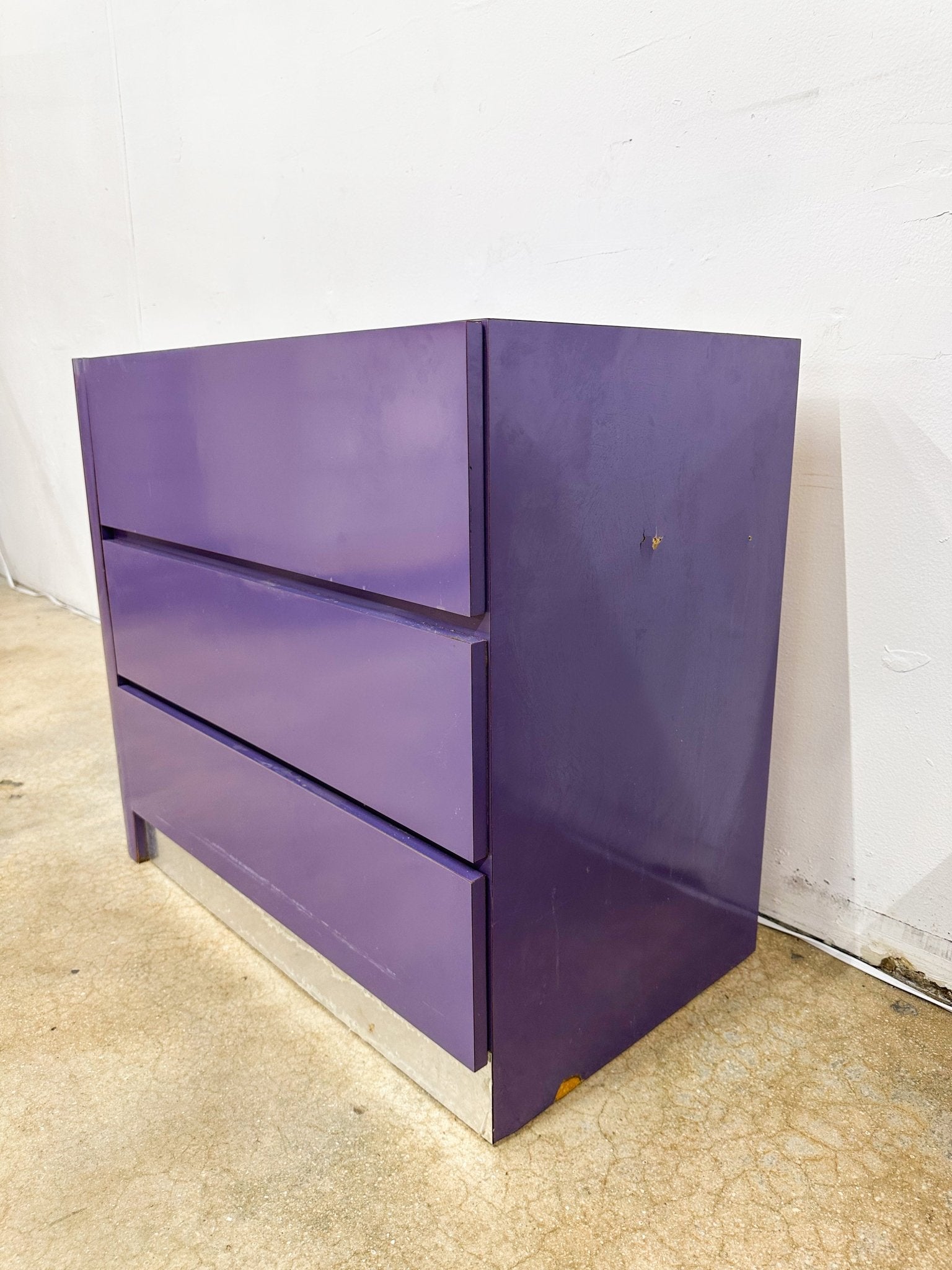 dark purple dresser Modern Raven Street Market The lightweight design allows for effortless transport and reorganization Purple Three-Drawer Dresser Set