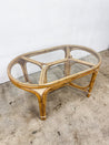 Rattan + Leather Oval Dining Table - Rehaus