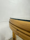 Rattan + Leather Oval Dining Table - Rehaus