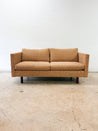 Red + Yellow Woven Cotton Grandpa - core Loveseat - Rehaus