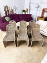 Safavieh Rattan Dining Chairs (x6) - Rehaus