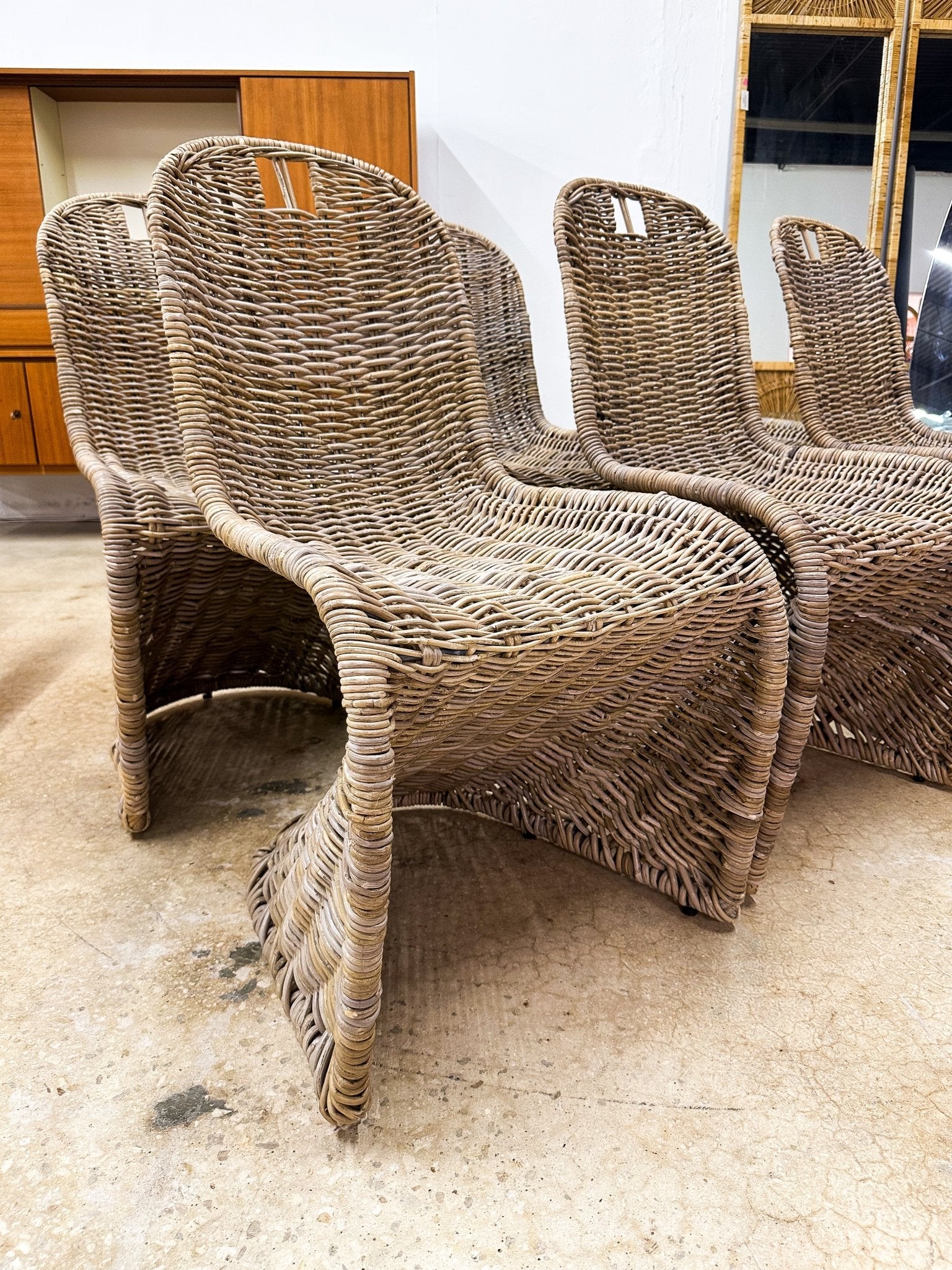 Safavieh Rattan Dining Chairs (x6) - Rehaus