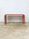 Salmon Pink Laminate Waterfall Console Table - Rehaus