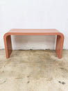 Salmon Pink Laminate Waterfall Console Table - Rehaus