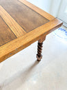 Spiral Leg Oak Draw - leaf Dining Table - Rehaus