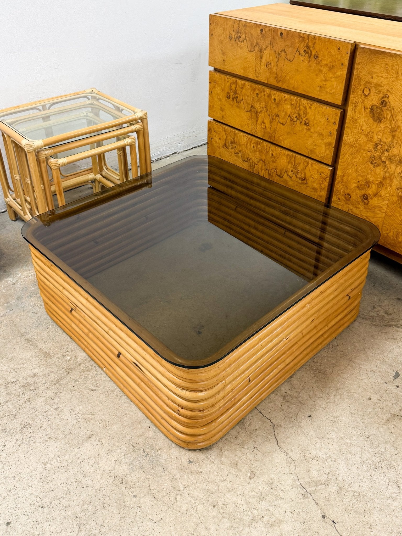 Stacked Bamboo Square Coffee Table - Rehaus