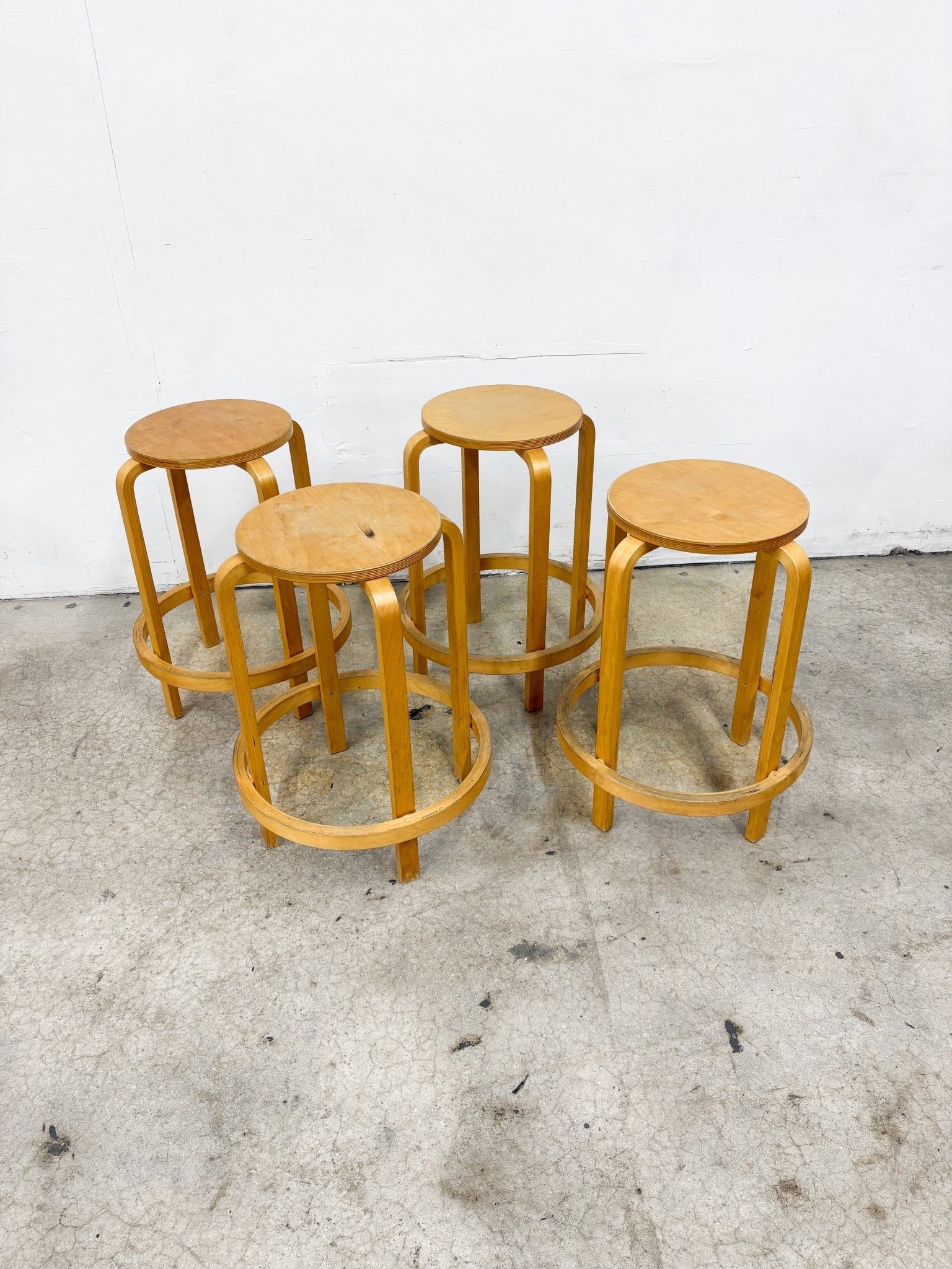 Stacking Bentwood Stools (x4) - Rehaus