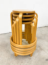 Stacking Bentwood Stools (x4) - Rehaus