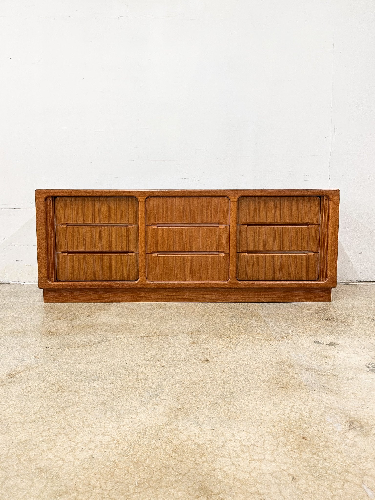 Teak Danish Modern Tambour Credenza - Rehaus