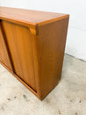 Teak Danish - style Tambour Tall Credenza - Rehaus