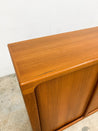 Teak Danish - style Tambour Tall Credenza - Rehaus