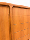 Teak Danish - style Tambour Tall Credenza - Rehaus