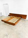 Teak MCM Platform Bed + Nightstands - Rehaus