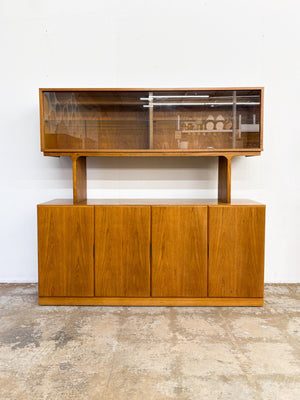 Teak "Scova" Credenza + Hutch, Dixie