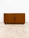 Teak Tambour Media Console, Dyrlund - Rehaus