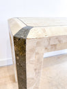 Tesselated Stone + Brass Inlay Console Table - Rehaus