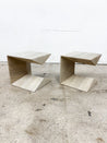 Travertine Stone Angular Side Table Set - Rehaus