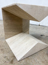 Travertine Stone Angular Side Table Set - Rehaus