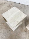 Travertine Stone Angular Side Table Set - Rehaus