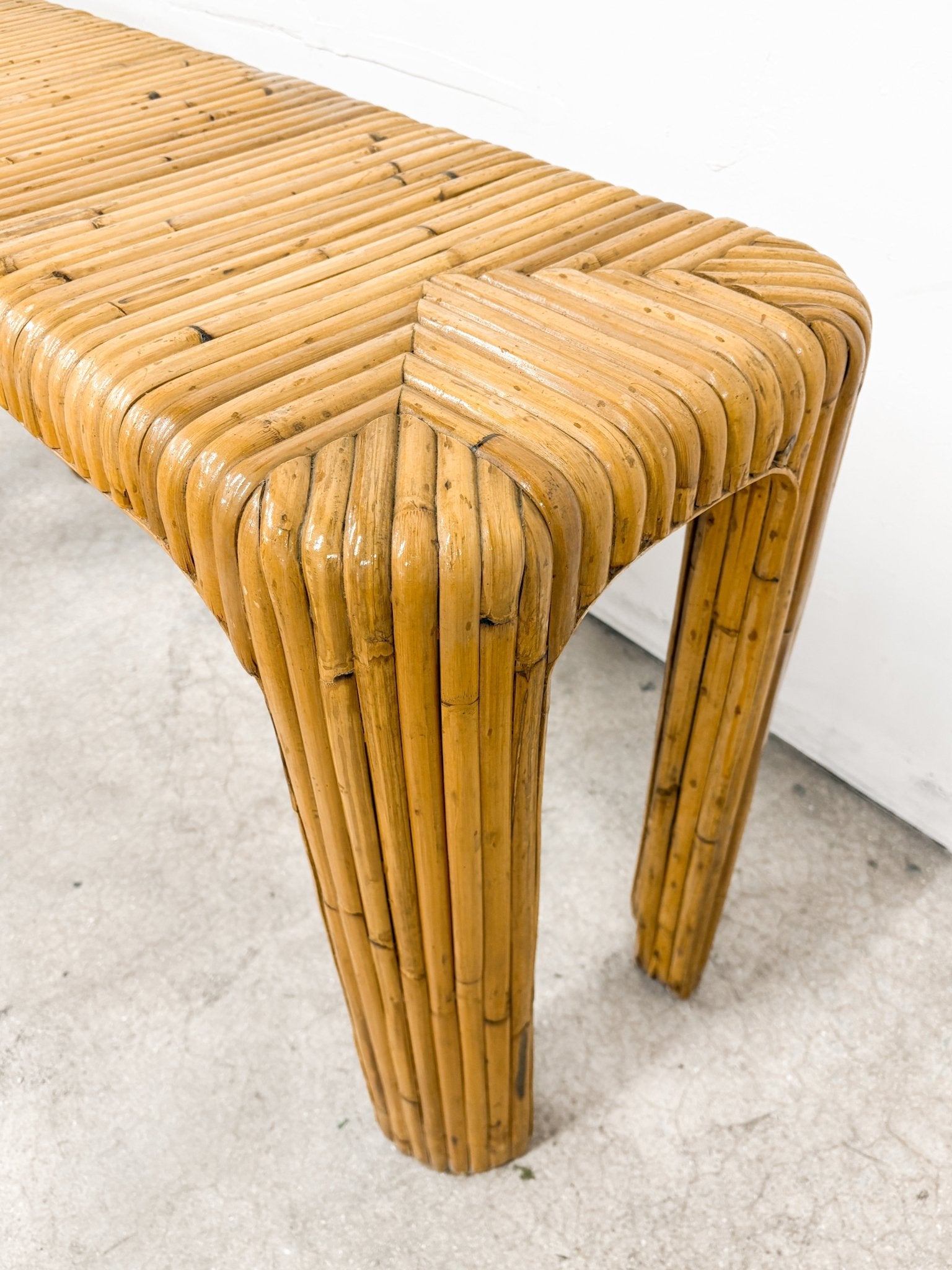 Waterfall Bamboo Console Table - Rehaus