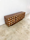 Wood Basketweave Media Cabinet, Kathy Kuo Home - Rehaus