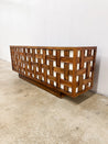 Wood Basketweave Media Cabinet, Kathy Kuo Home - Rehaus