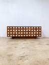 Wood Basketweave Media Cabinet, Kathy Kuo Home - Rehaus