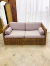 Woven Rattan Loveseat, Pullout Bed - Rehaus