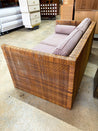 Woven Rattan Loveseat, Pullout Bed - Rehaus