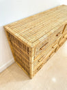 Woven Rattan - wrapped Lowboy Dresser - Rehaus