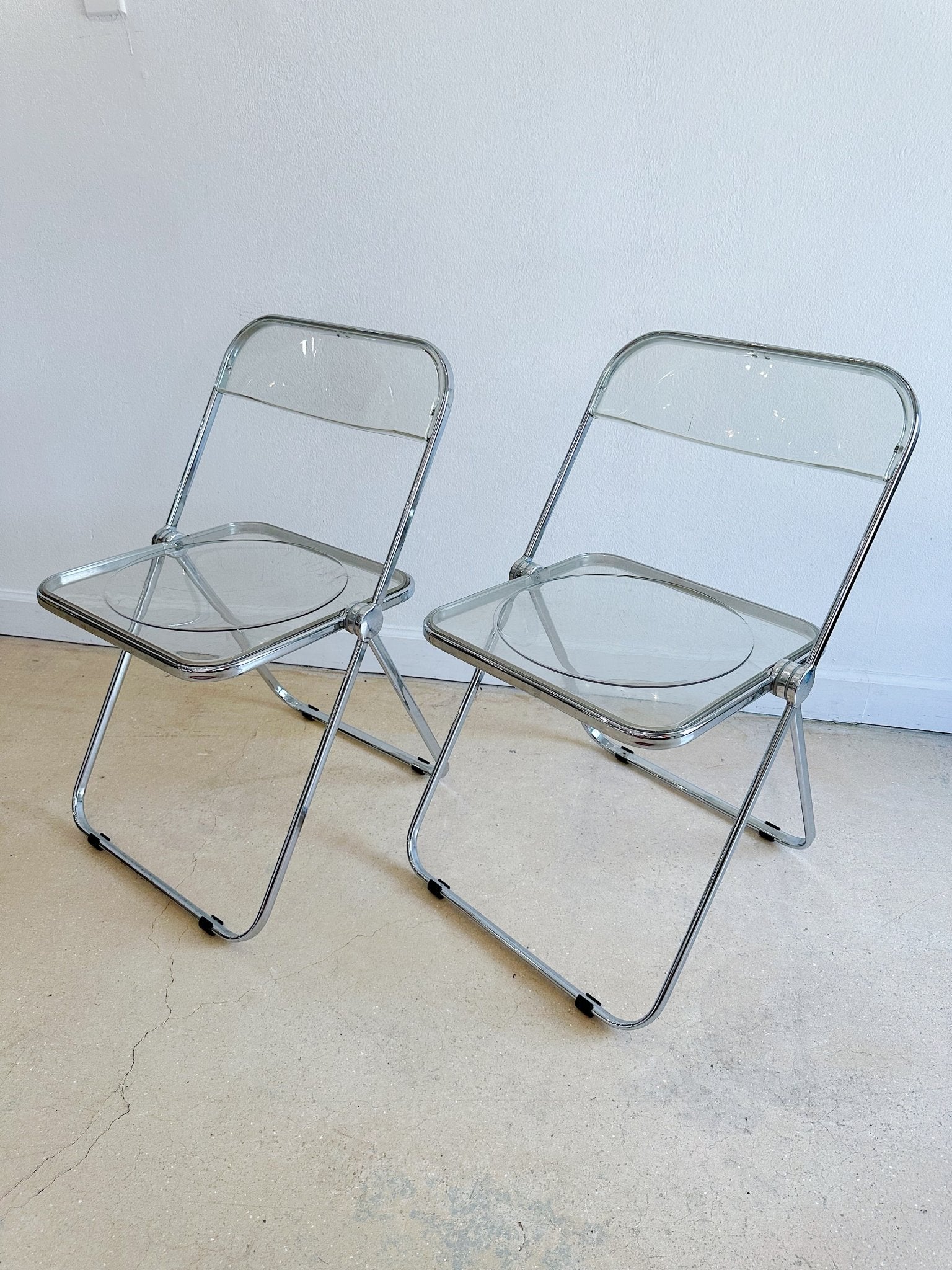 Acrylic Folding Chairs (x2) - Rehaus