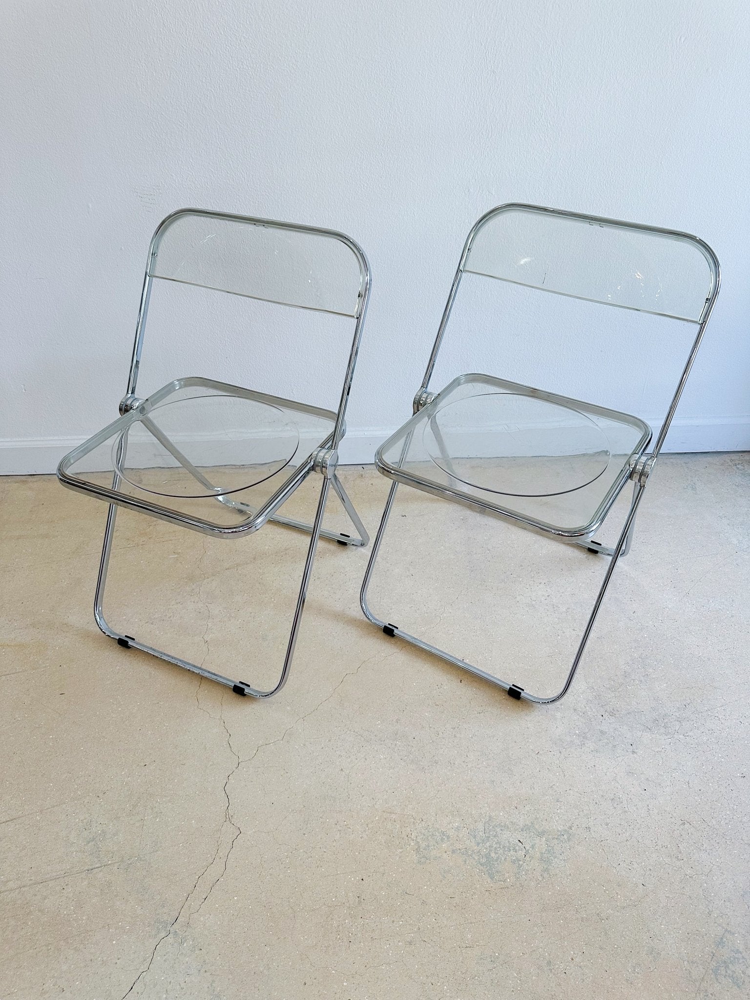 Acrylic Folding Chairs (x2) - Rehaus
