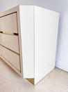 Angled White & Gold Laminate Dresser - Rehaus