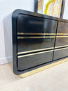 Black & Gold Laminate Dresser & Mirror - Rehaus