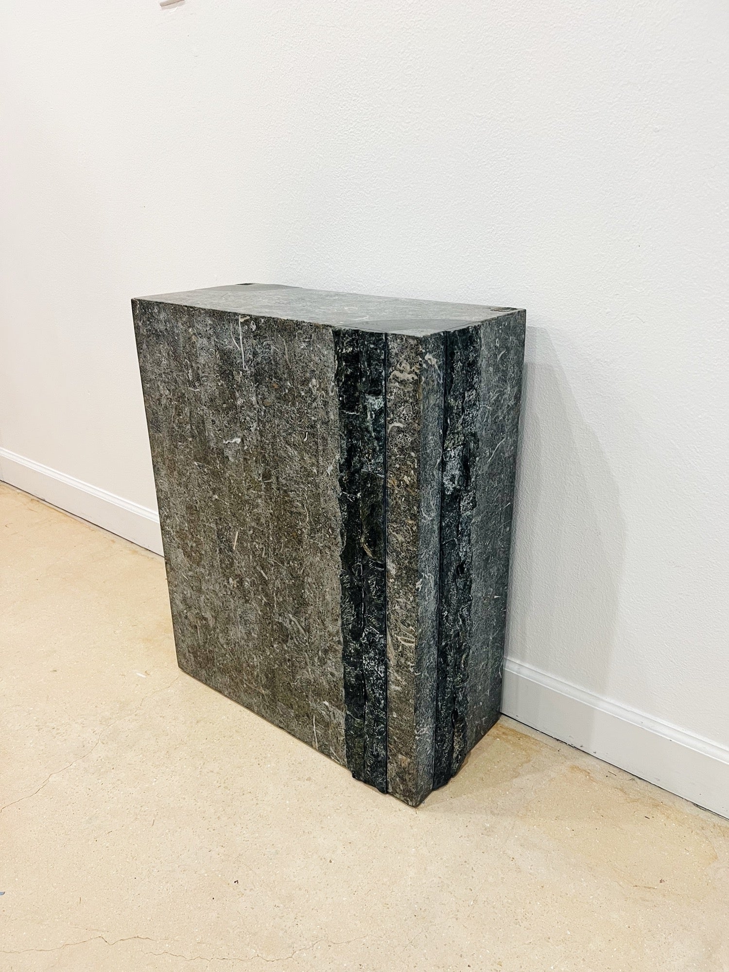 Black Tessellated Marble Pedestal - Rehaus