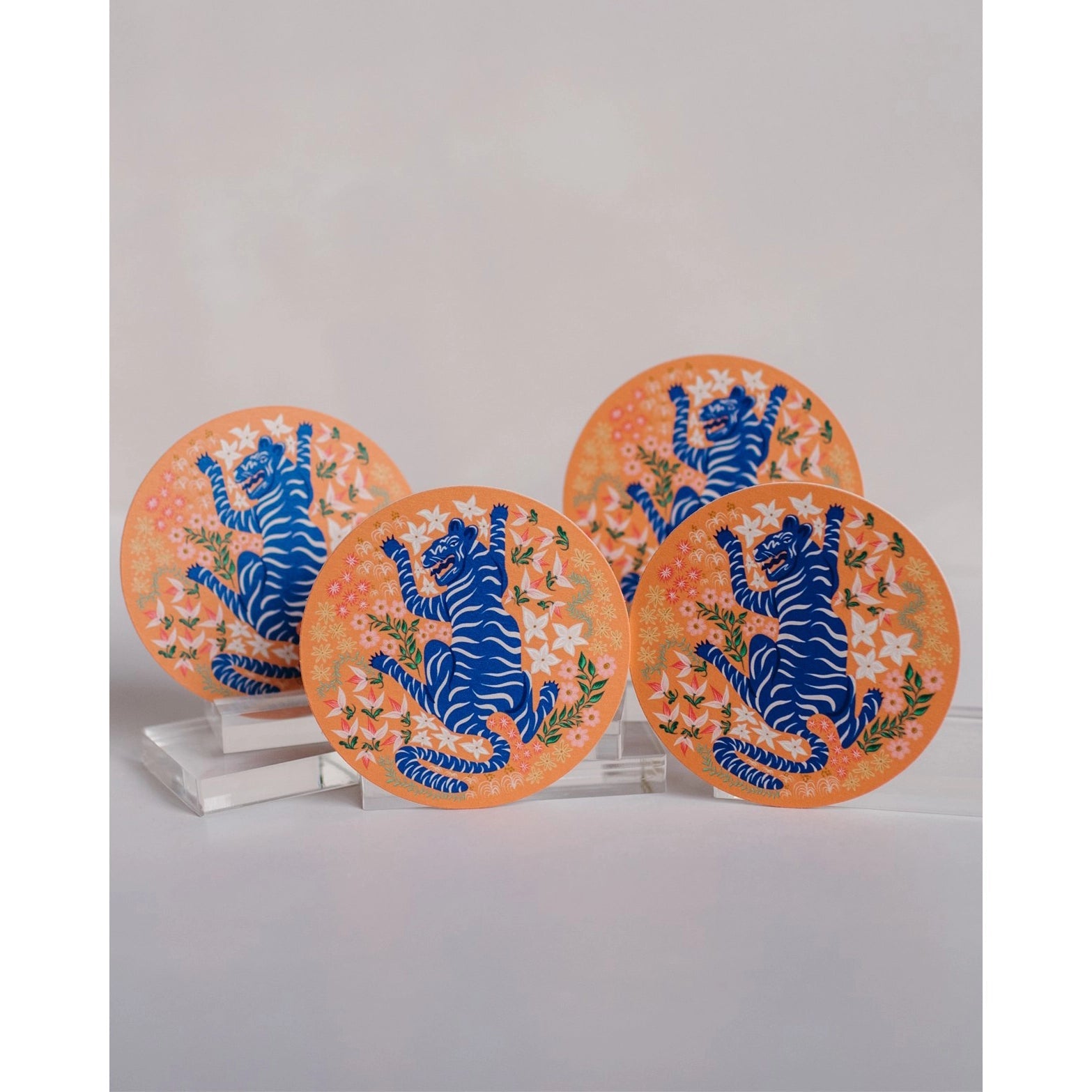 Blue Tiger Coasters (Set of 4) - Rehaus