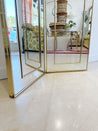 Brass Arch Double-Sided Folding Floor Mirror - Rehaus