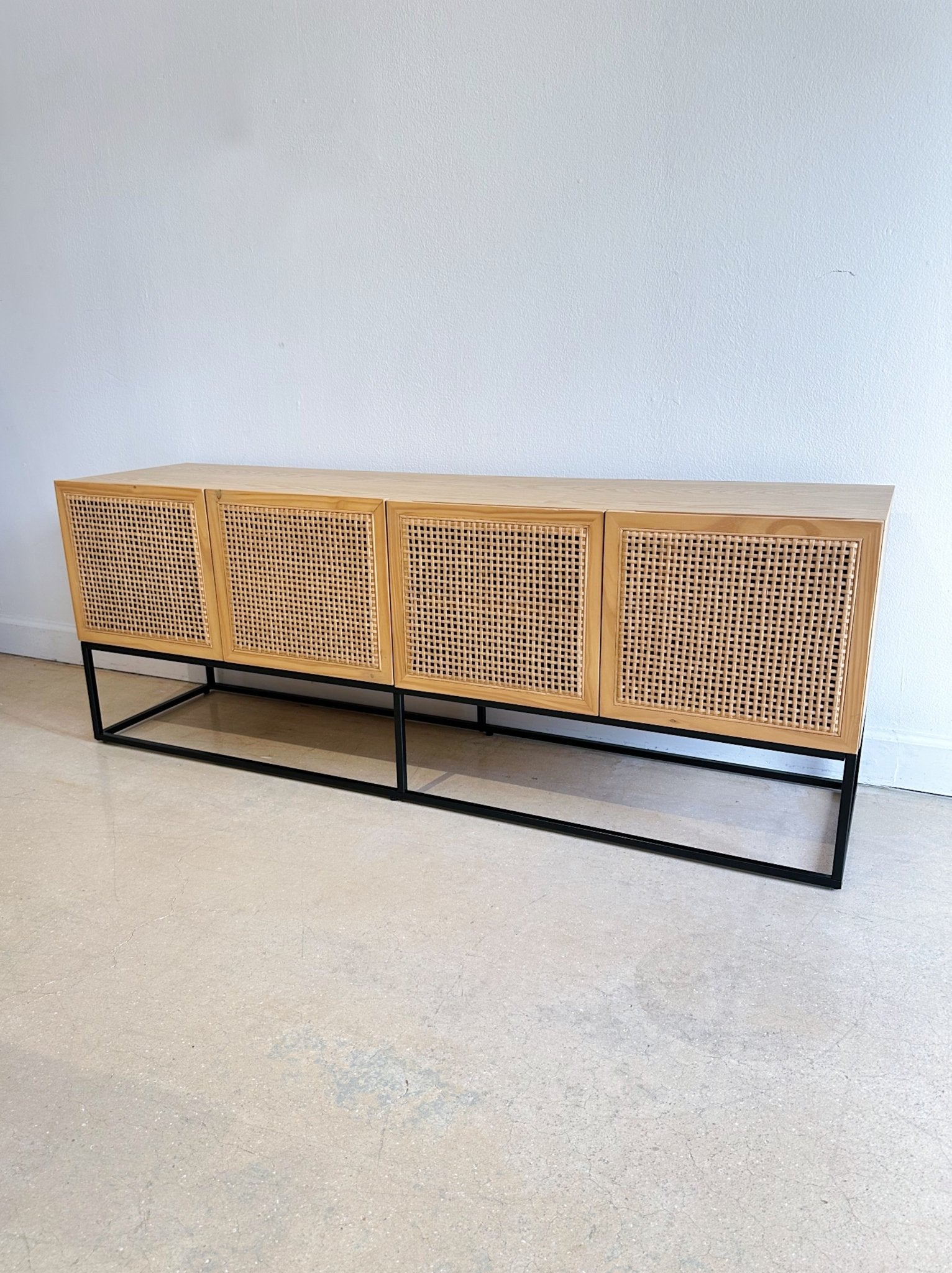 Cane-front Low Cabinet - Rehaus