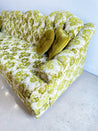 Chartreuse Velvet Flower Couch - Rehaus